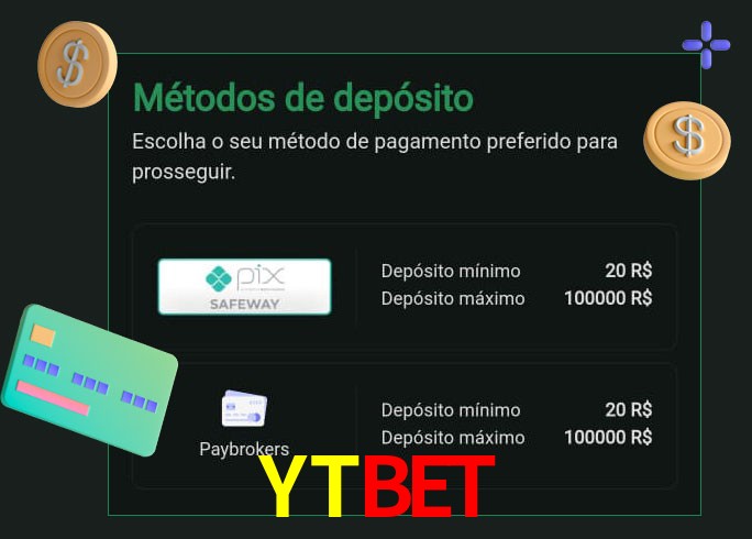 O cassino YTBET oferece uma grande variedade de métodos de pagamento